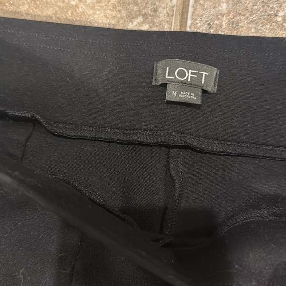 Women's Loft Pull‎ On Pants Front Zipper Ankle Wide band Waist Medium - Picture 2 of 4
